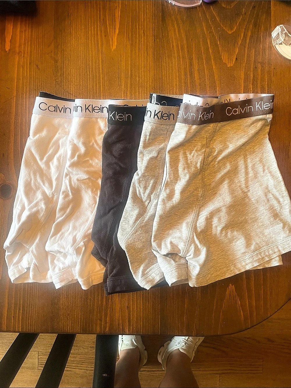 Calvin Klein Boys Boxer Briefs 5 pack White, Grey and Black Large 12-14 Like New
